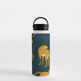 Leopard pattern Black Water Bottle