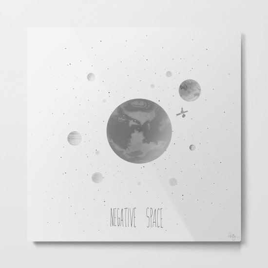 Negative Space Metal Print