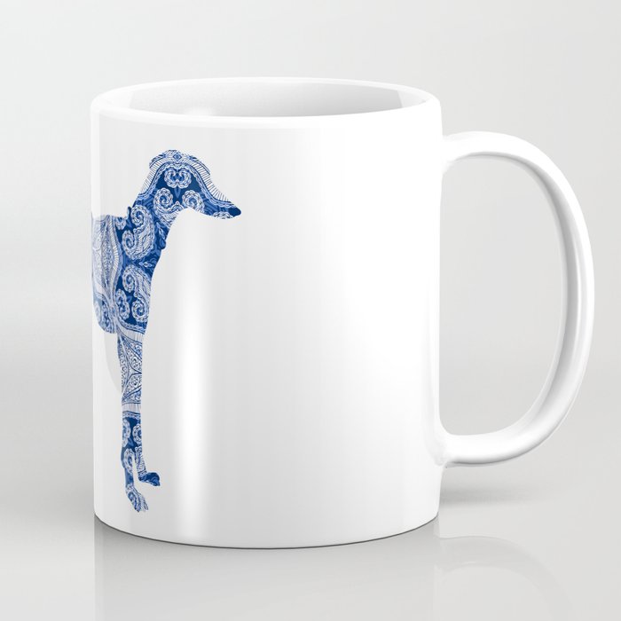 Paisley Dog No. 3 in Blue  Extra Large Coffee Mug by Studio 38103