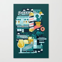 Oakland Temescal Neighborhood Canvas Print