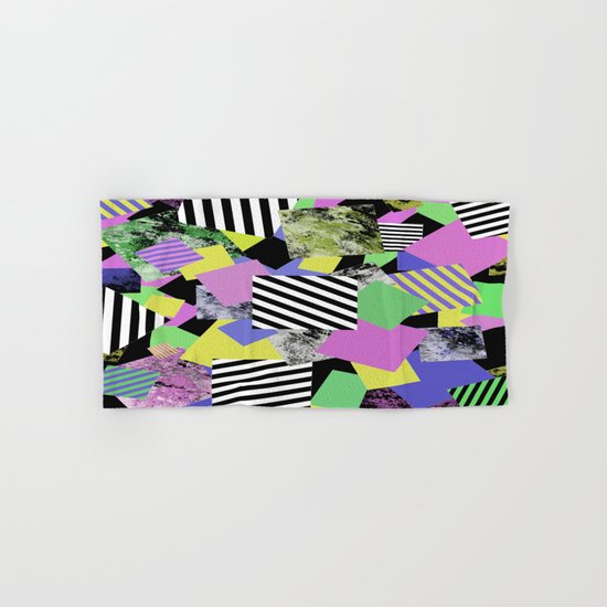 Crazy Squares - Abstract, Geometric Pop Art Hand & Bath Towel