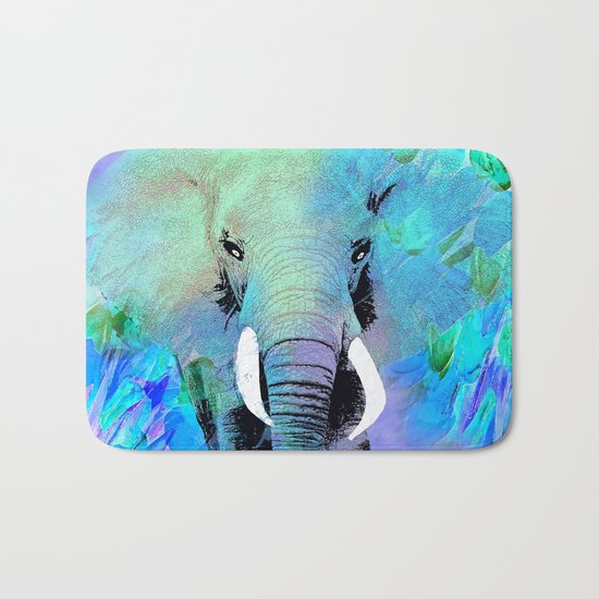 ELEPHANT BLUE Bath Mat