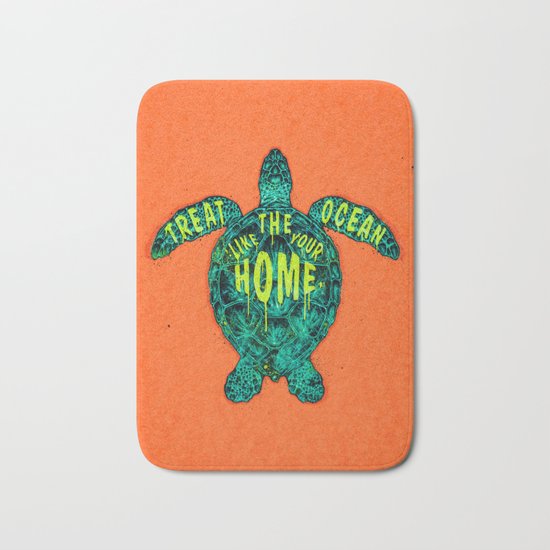 ocean omega (variant 2) Bath Mat