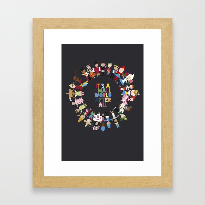 It S A Small World Framed Art Print By Bakery Society6 It S A Small World Framed Art Print