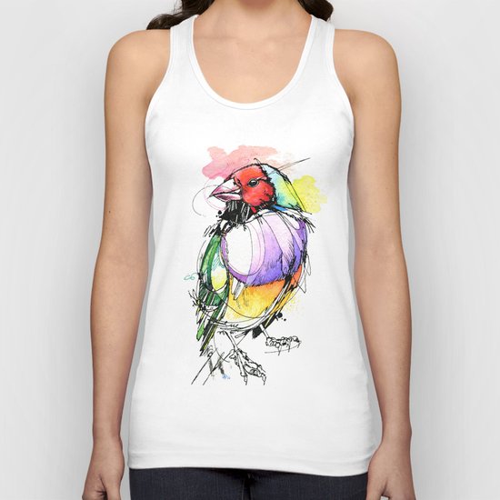 Red Lady Gouldian Finch Unisex Tank Top