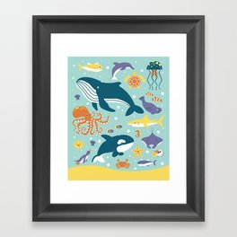 Sea Animals Framed Art Print