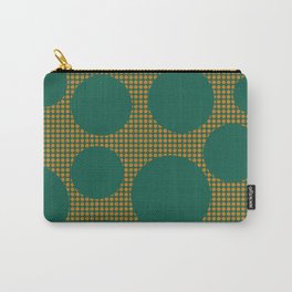 Mid Century Modern Simple Geometric Multi-coloured Dots Pattern - green Carry-All Pouch