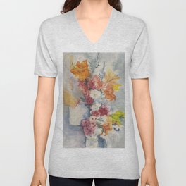 full of flowers V Neck T Shirt