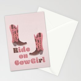 Ride on Cowgirl -  Boots Cowboy Stationery Card