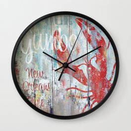 New Orleans Gumbo Sign Wall Clock