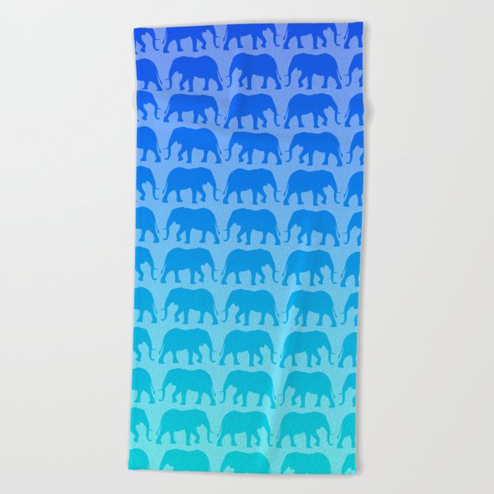 African Elephant Silhouette(s) Beach Towel