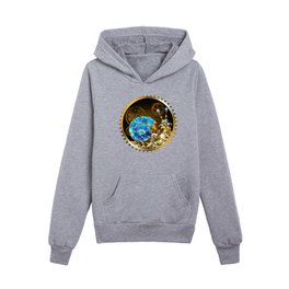 Mechanical Steampunk Snail with gears Kids Pullover Hoodies