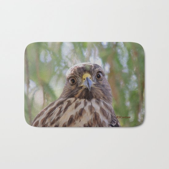 Hawk Eyes in the Willow Bath Mat
