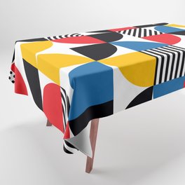 Minimalist Memphis Bauhaus Geometric Art Tablecloth
