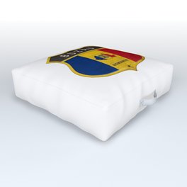 Buzău Romania coat of arms design Outdoor Floor Cushion | Coatofarms, City, Romanian, Nationalflag, Emblem, Vintage, Gift, Nationalcolors, Giftidea, Map 