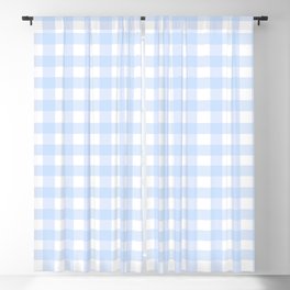 Light blue Gingham ,checkered ,buffalo ,plaid pattern Blackout Curtain