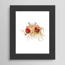Flying Spaghetti Monster FSM Pastafarian Framed Art Print | Pasta, Sauce, Spaghetti, Graphicdesign, Pastafarian, Meatballs, God, Fsm 