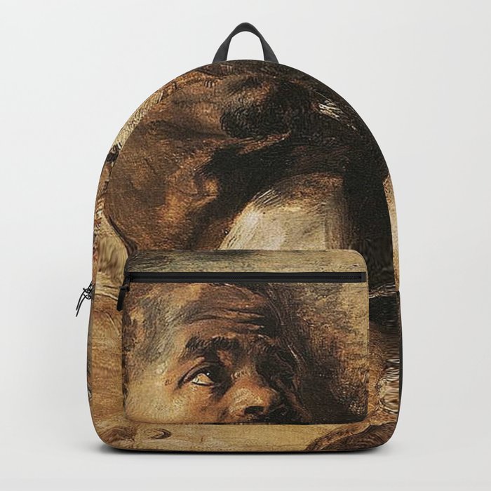 African American Four Studies of the Head of a Black Man portrait painting by Peter Paul Rubens Backpack