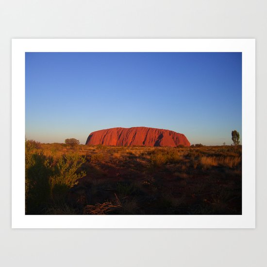 Uluru in the morning Art Print