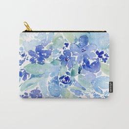 "Enchanted Indigo" Carry-All Pouch | Purple, Watercolorflowers, Watercolorflorals, Nature, Floral, Juliemaida, Watercolor, Beautiful, Wedding, Delicate 