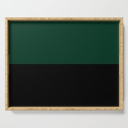 Dark Green and Black Serving Tray