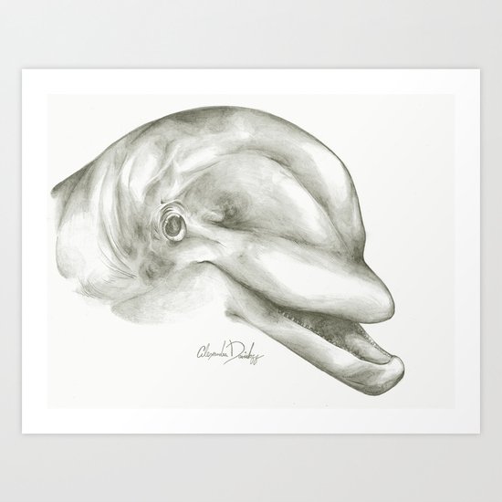 Daphne the Dolphin Art Print