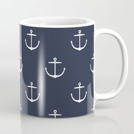 Yacht style. Anchor. Navy blue. Coffee Mug