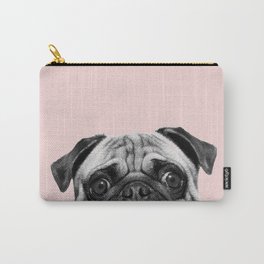 Blush pink Pug pop Carry-All Pouch | Cute, Dogs, Sweet, Animal, Graphicdesign, Millennialpink, Frenchbulldog, Puppy, Puppies, Cat 