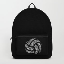 White Volleyball Wordcloud - Gift Backpack