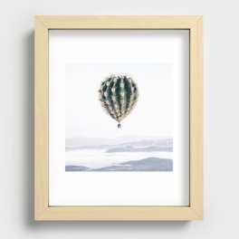 Flying Cactus Recessed Framed Print