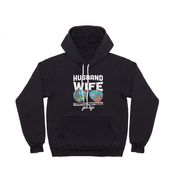 Husband And Wife Camping Partners For Life Hoody