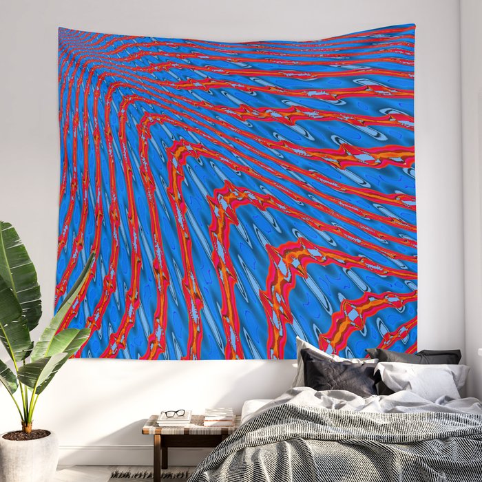 into the corner 3 Wall Tapestry by dparker Society6
