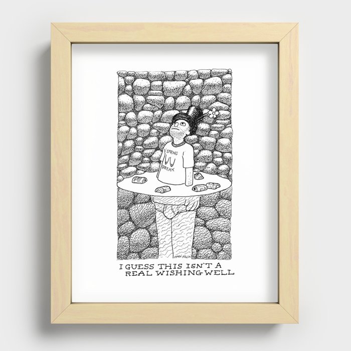 Not a Real Wishing Well Recessed Framed Print