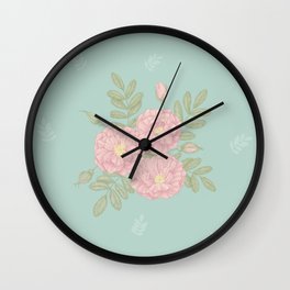 Japanese Rose Wall Clock | Drawing, Pattern, Ink Pen, Flowerillustration, Pastel, Floral, Flowerpattern, Rose, Surfacedesign, Flower 