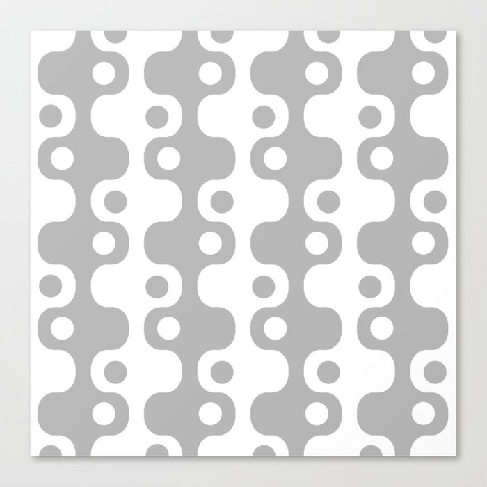 Retro Mid Century Modern Space Age Pattern 857 Gray Canvas Print