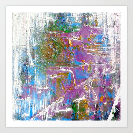 Sky Dive - colorful abstract painting. Art Print