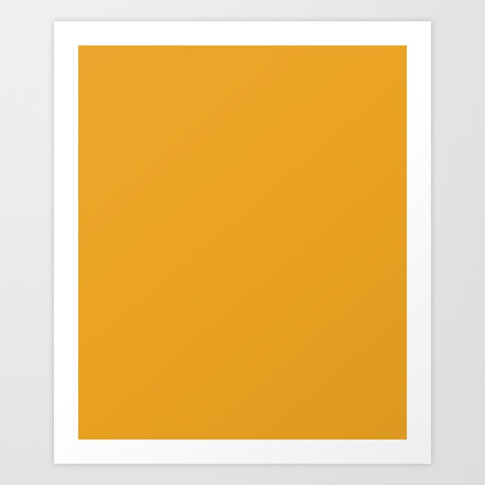 Marigold - solid color Art Print