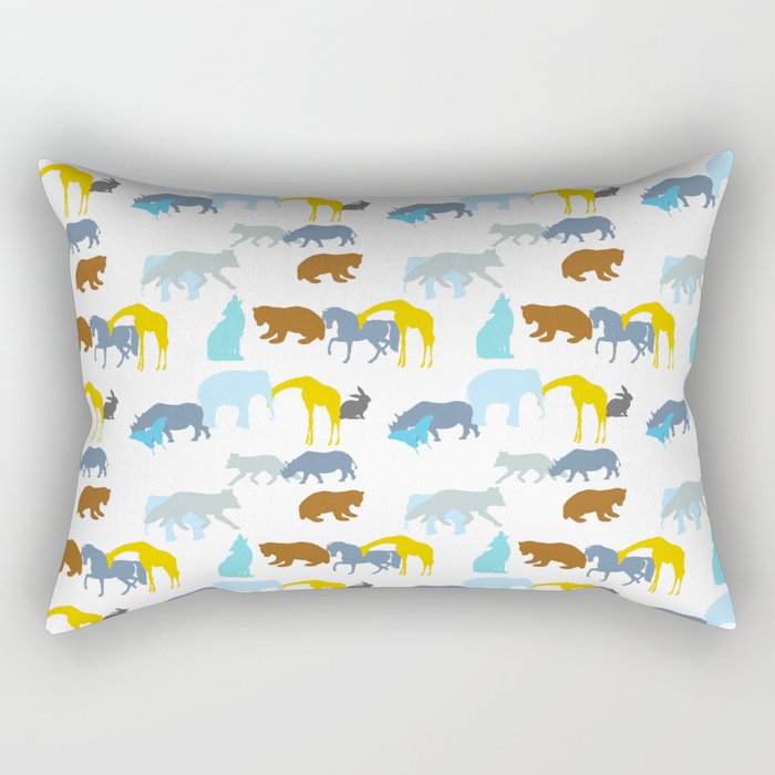 Animals,forest,Scandinavian style art Rectangular Pillow