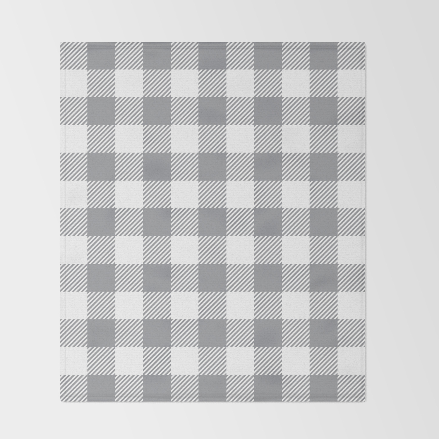 Buffalo Plaid Grey White Throw Blanket By Jsdavies Society6