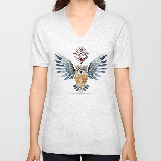owl winter Unisex V-Neck