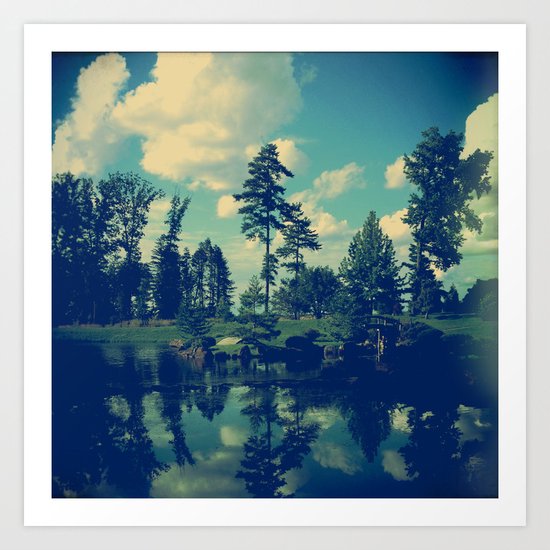 Yesterday Evening at the Lake Art Print