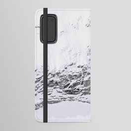 Abstract snowy swiss mountains - winter Alps photography Android Wallet Case