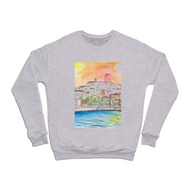 Coimbra Romantic Sunset over Old Town in Portugal Crewneck Sweatshirt