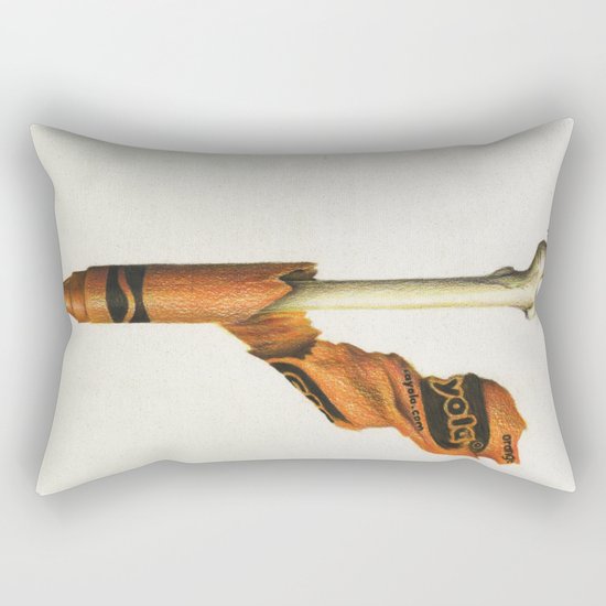 To The Core: Orange Rectangular Pillow