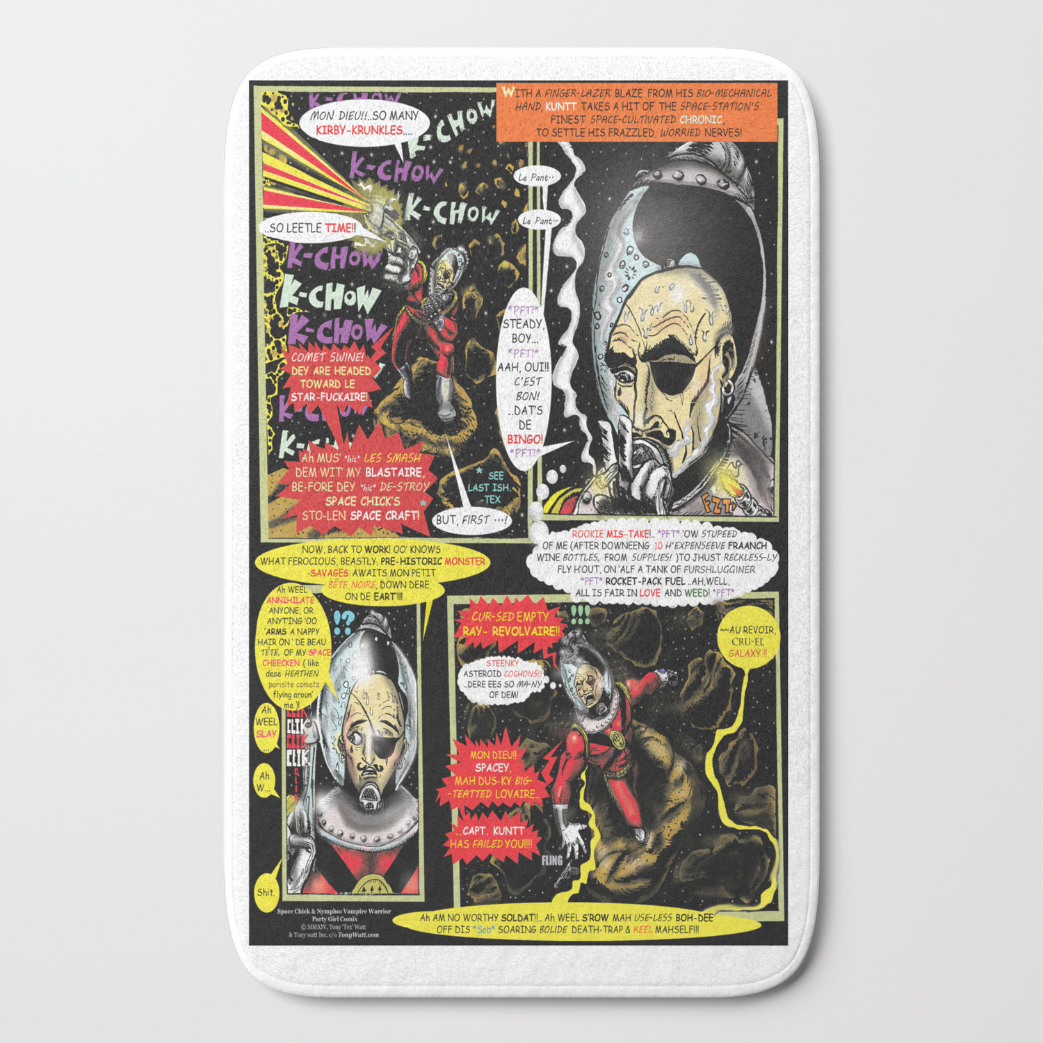 Page 3 Of Tex Watt S Uncensored Sunday Comix Pop Art Bath Mat By Texwatt Society6