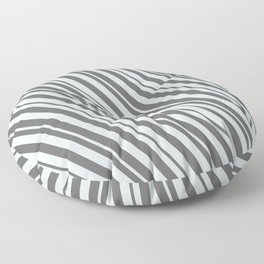 [ Thumbnail: Light Cyan and Dim Grey Colored Lines/Stripes Pattern Floor Pillow ]