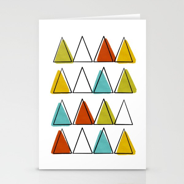 Mid-Century Christmas Trees Stationery Cards