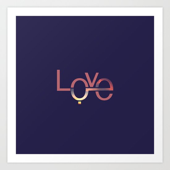 Love in English and Arabic Art Print