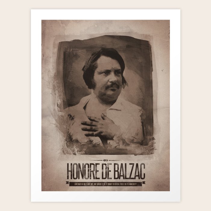 Honore De Balzac Art Print By Afterdarkness - 