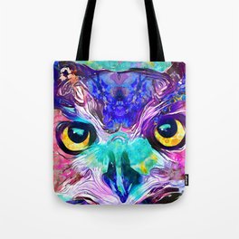 Colorful Bird Nature Art - Wild Owl Tote Bag